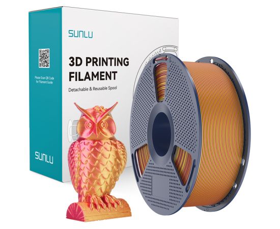 Sunlu PLA+ Silk Dual Color Filament (Red and Gold) 3D Printeri un lāzergravētāji