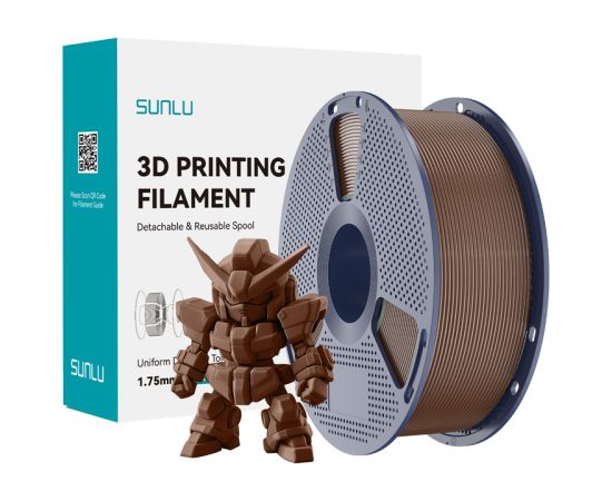 Sunlu PLA+ 2.0 Filament (Coffee Brown) 3D Printeri un lāzergravētāji