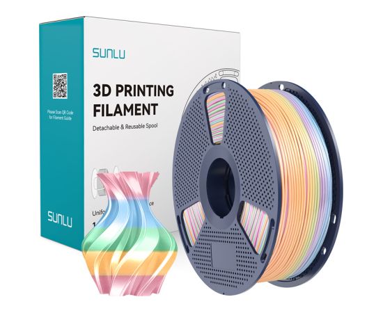 Sunlu PLA+ Silk Filament (Rainbow) 04 3D Printeri un lāzergravētāji
