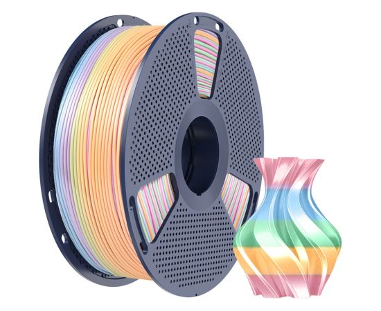 Sunlu PLA+ Silk Filament (Rainbow) 04 3D Printeri un lāzergravētāji