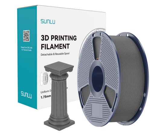 Filament Sunlu PLA High-Speed Marble Szary Beton 3D Printeri un lāzergravētāji