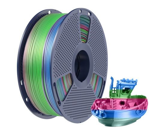 Sunlu PLA+ Silk Filament (Rainbow) 06 3D Printeri un lāzergravētāji