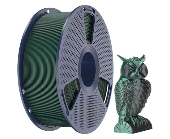 Sunlu PLA+ Silk Dual Color Filament (Black and Green) 3D Printeri un lāzergravētāji