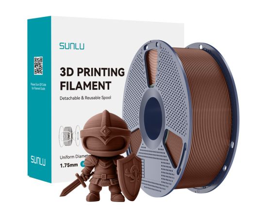 Sunlu PLA+ Filament (Chocolate) 3D Printeri un lāzergravētāji