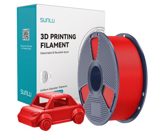 Sunlu PETG Filament (Red) 3D Printeri un lāzergravētāji