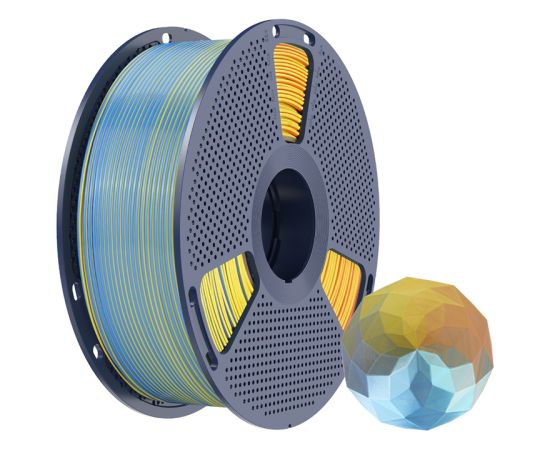 Sunlu PLA+ Silk Forth-Color Filament (blue-purple-orange-yellow) 3D Printeri un lāzergravētāji