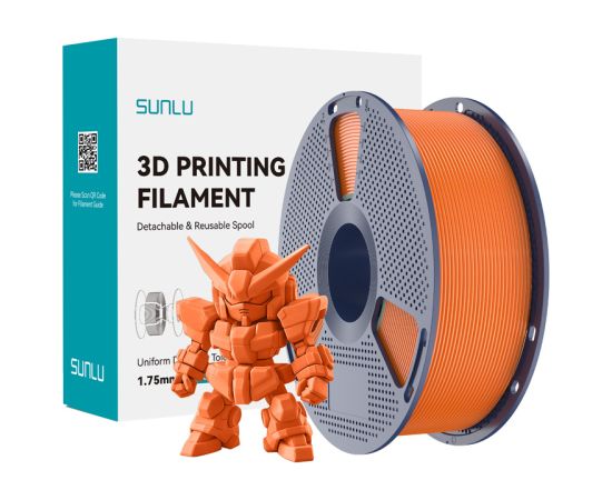 Sunlu PLA+ 2.0 Filament (Sunny Orange) 3D Printeri un lāzergravētāji