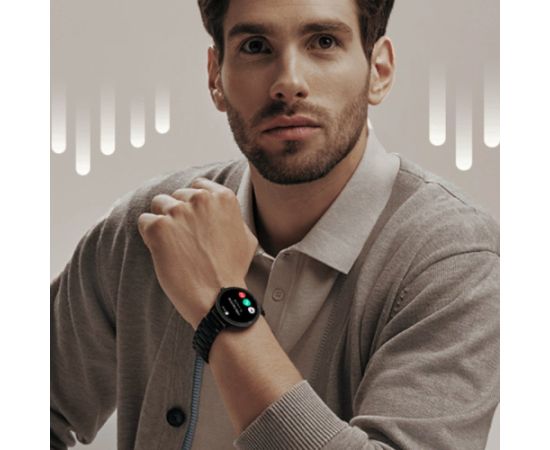 Garett išmanusis laikrodis su lietuvišku meniu Quantum Black steel Rokas pulksteņi 