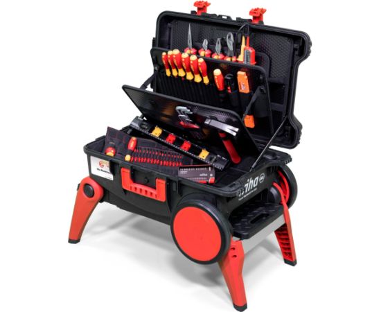 Wiha tool set XXL 4 electric black/red, 80 pieces, with trolley case Jaunumi -Dārzam