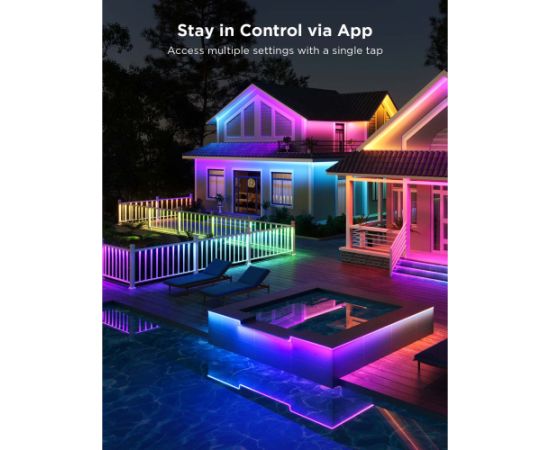 Govee RGBICWW Outdoor LED Strip Lights, LED Strip Lights (10 Meters) Dekoratīvais apgaismojums 