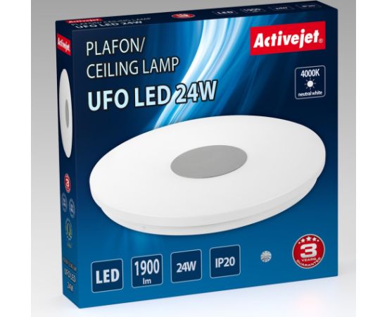 Modern LED ceiling plafond Activejet UFO LED 24W Griestu lampas - šķīvji