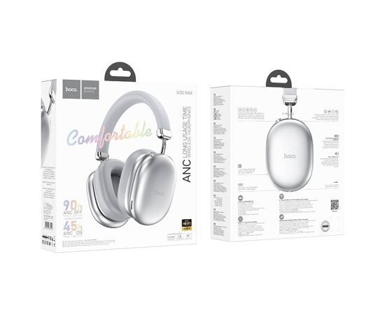 Wireless headphones Hoco W35 Max ANC silver Austiņas