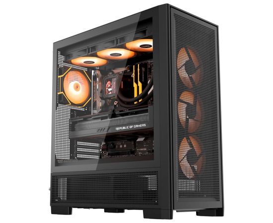 DarkFlash AIRNOVA computer case (black) + 3 fans Datoru korpusi