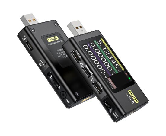 FNIRSI FNB58 USB Port Tester, Black Testeri un mērierīces