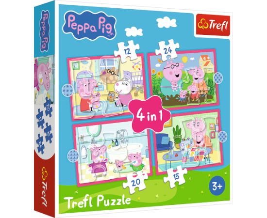TREFL PEPPA PIG Pužļu komplekts 4in1 Peppa Puzles