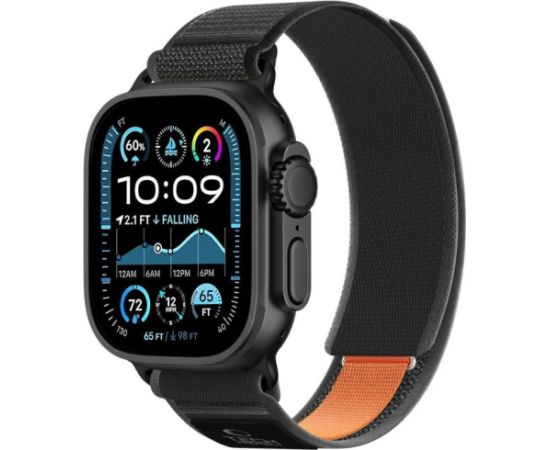 Tech-Protect watch strap Nylon Elite Apple Watch 44/45/46/49mm, black/orange Smart pūlksteņu aksesuāri