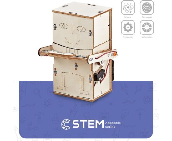 Extradigital Wooden Assembly Kit Coin Swallowing Robot, STEM Educational Toy Конструкторы