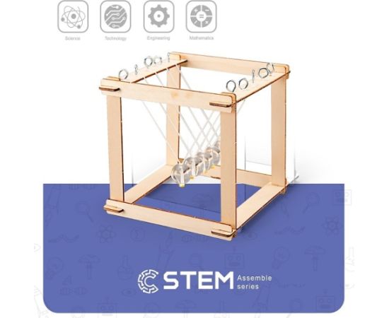 Extradigital Wooden Assembly Kit Newton's Pendulum, STEM Educational Toy Конструкторы