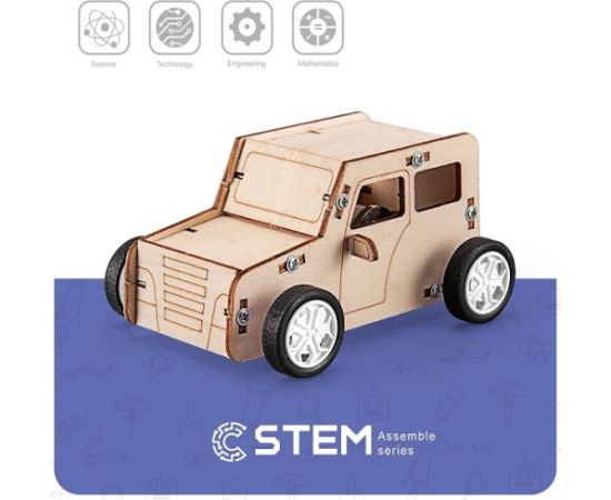 Extradigital Wooden Assembly Kit Pull the Car, STEM Educational Toy Конструкторы