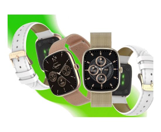 Garett išmanusis laikrodis su lietuvišku meniu Flow Rose Gold Mesh Steel Rokas pulksteņi 