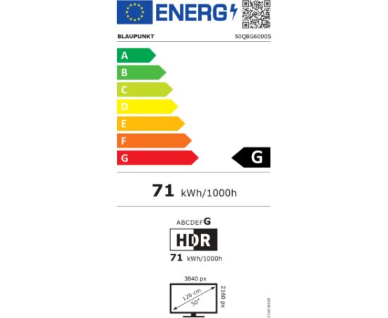 Blaupunkt QLED TV 50QBG6000S 50 Smart TV Google TV UHD Black Телевизоры