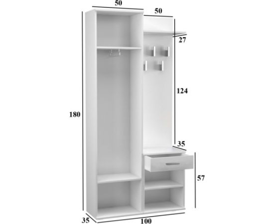 Top E Shop Topeshop GAR DUO BIEL entryway cabinet Новинки Для дома и сада 