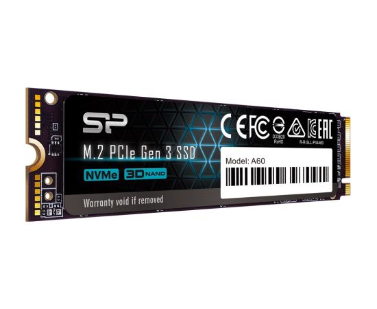 SSD Silicon Power A60 128GB M.2 PCIe NVMe Gen3x4 Жесткие диски (SSD)