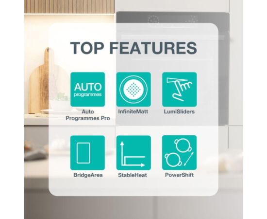 Gorenje GI6433SRWF Black Built-in 59.5 cm Zone induction hob 4 zone(s) Jaunumi Sadz. tehnika
