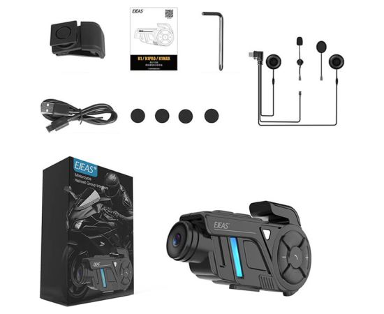 EJEAS K1Pro motorcycle intercom with recorder Moto ķiveres 