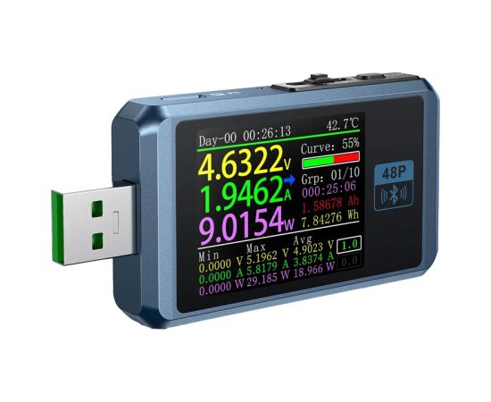 FNIRSI FNB48P BT USB port tester with Bluetooth Testeri un mērierīces