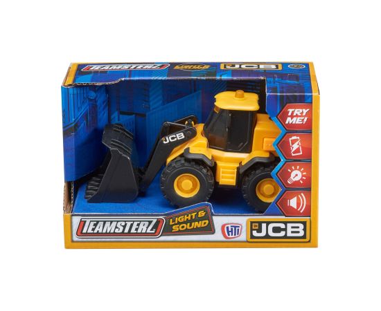 Teamsterz JCB Погрузчик со световыми и звуковыми эффектами, 15cm Машины и аксессуары
