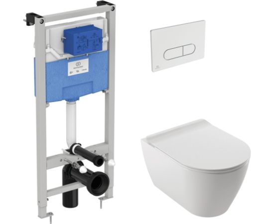 Ideal Standard pods ar SC vāku Sapphire rimless, rāmis ProSys, balts taustiņš Oleas M1, balts Jaunumi Sadz. tehnika