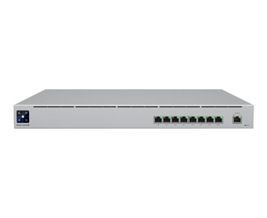 Ubiquiti USW-Mission-Critical switch with integrated 368Wh Lithium-ion battery, capable of providing uninterruptible power for 8 devices. Switch