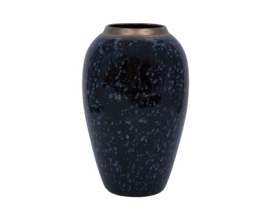 Vase TITAN STONE D17xH27cm, black/grey Новости, мебель, дом