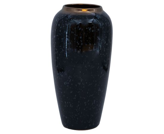 Vase TITAN STONE D17xH32cm, black/grey Новости, мебель, дом