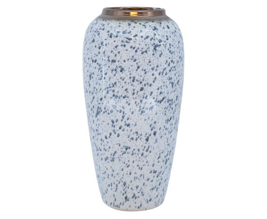 Vase TITAN STONE D17xH32cm, white/black droplets Новости, мебель, дом