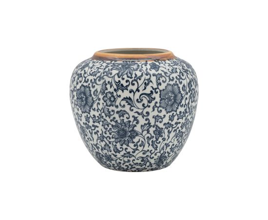 Vase TITAN STONE D20xH18cm, blue flower Новости, мебель, дом