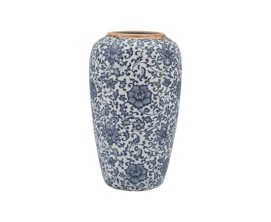 Vase TITAN STONE D17xH27cm, blue flower Новости, мебель, дом