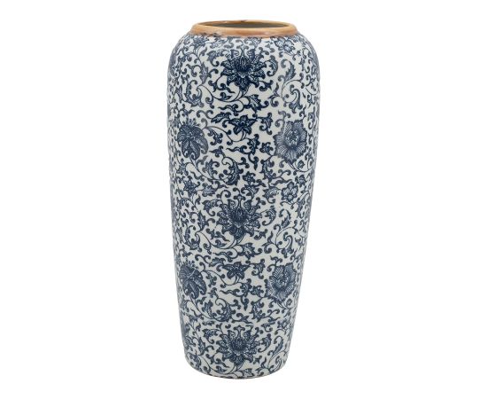 Vase TITAN STONE D17xH34cm, blue flower Новости, мебель, дом