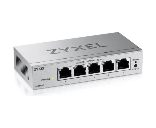 Zyxel GS1200-5V3 Managed L2 Gigabit Ethernet (10/100/1000) Desktop Grey Switch