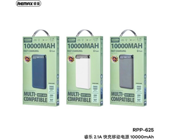 External battery Power Bank Remax RPP-625 10000mAh blue Power Banks