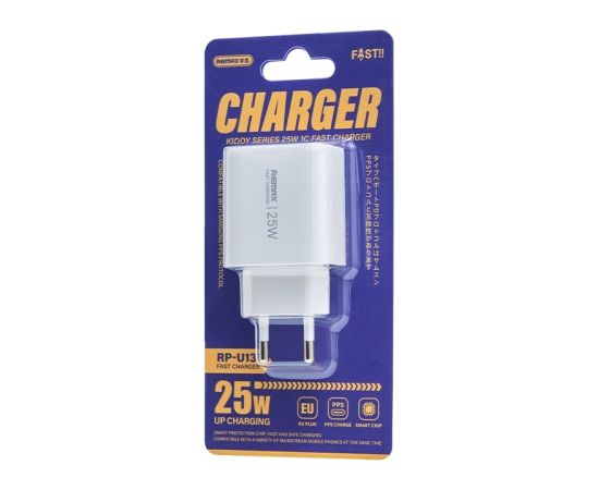 Charger Remax RP-U137 25W USB-C white Telefonu lādētāji 220v