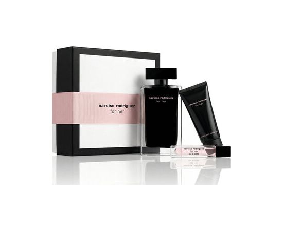 Narciso Rodriguez for Her EDT gift set 100 ml, body lotion 50 ml and miniature EDT 10 ml 100ml Dāvanu komplekti
