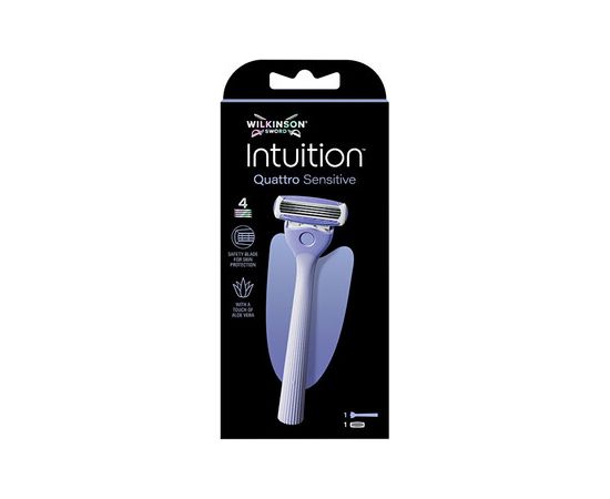 Wilkinson Sword Intuition Quattro Sensitive Epilatori, bikini trimmeri, sieviešu skuvekļi