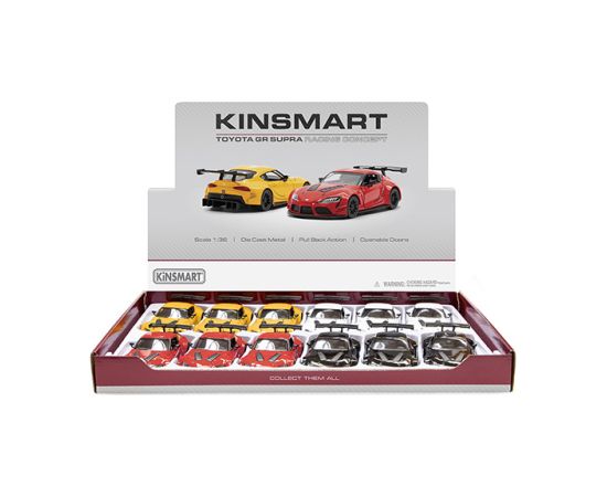 Kinsmart Металлическая авто моделька Toyota GR Supra Racing Concept 1:36 KT5421 Машины и аксессуары