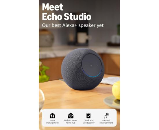 Amazon smart speaker Echo Studio, grey Aудио-видео