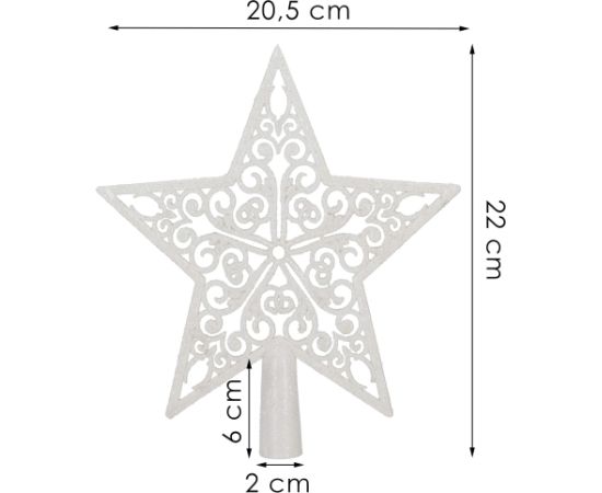 Верхушка для елки Springos CA1278 22 см  Eglīšu rotājumi