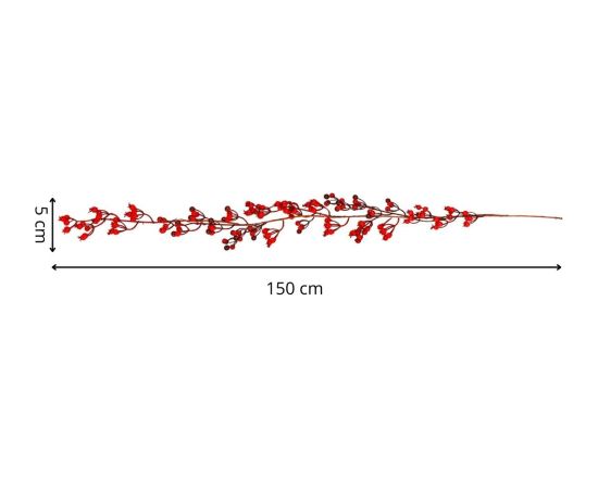 Ziemassvētku vainags Springos CA1214, durvju dekorācija ar mākslīgajām pīlādžu ogām  Eglīšu rotājumi