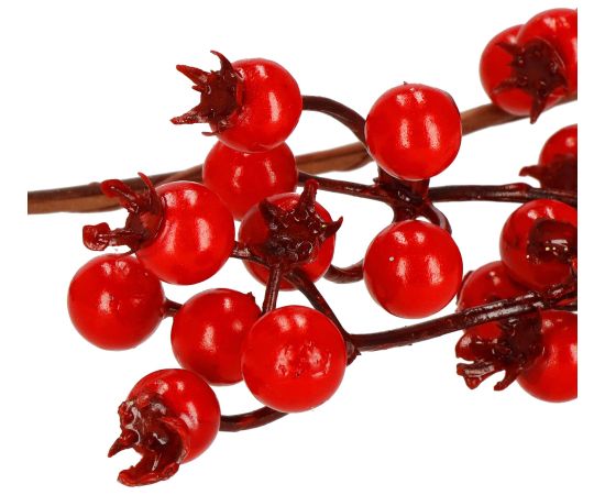 Ziemassvētku vainags Springos CA1214, durvju dekorācija ar mākslīgajām pīlādžu ogām  Eglīšu rotājumi