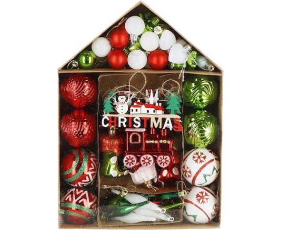 Ziemassvētku baubles Springos CA1201 70 gab.  Eglīšu rotājumi